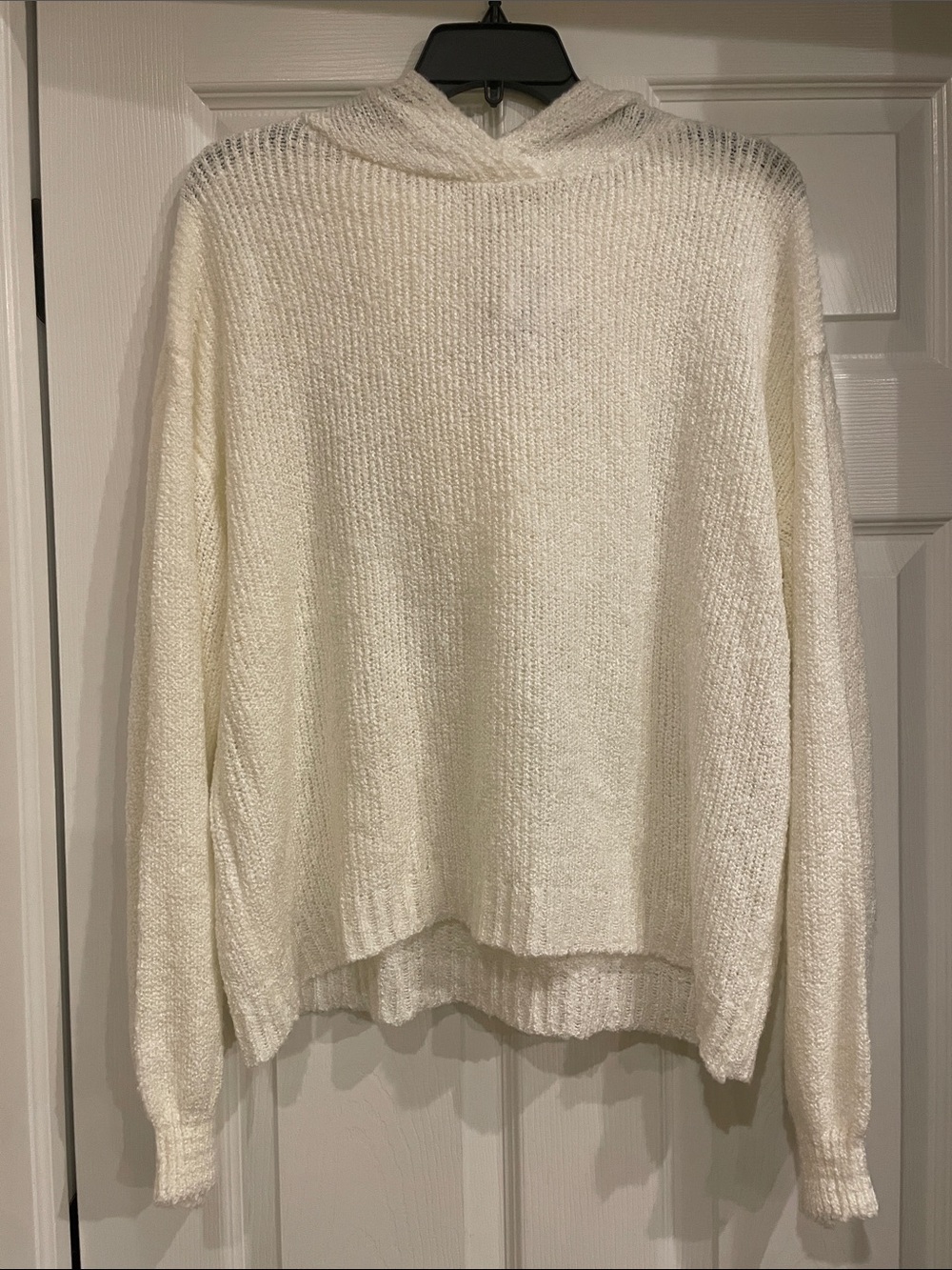 NWT Miracle Cream Hooded Knit Sweater, Size Small/Medium